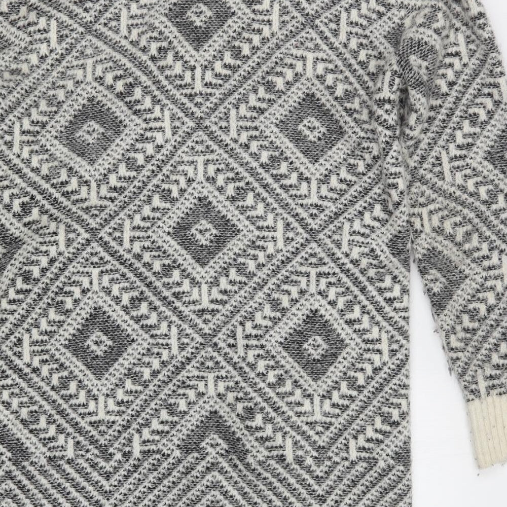 M&S Womens Multicoloured Argyle/Diamond Cardigan Jumper Size 10