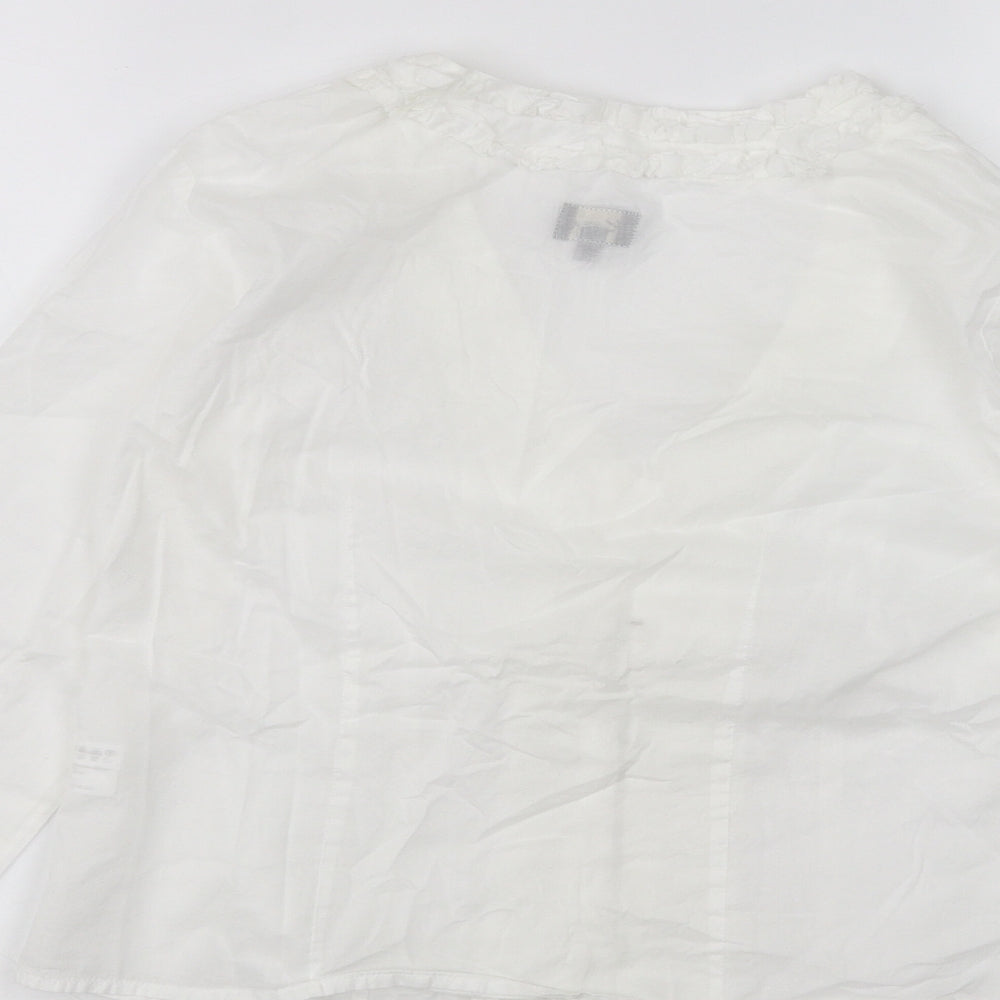 ken Womens White Cardigan Jumper Size 8