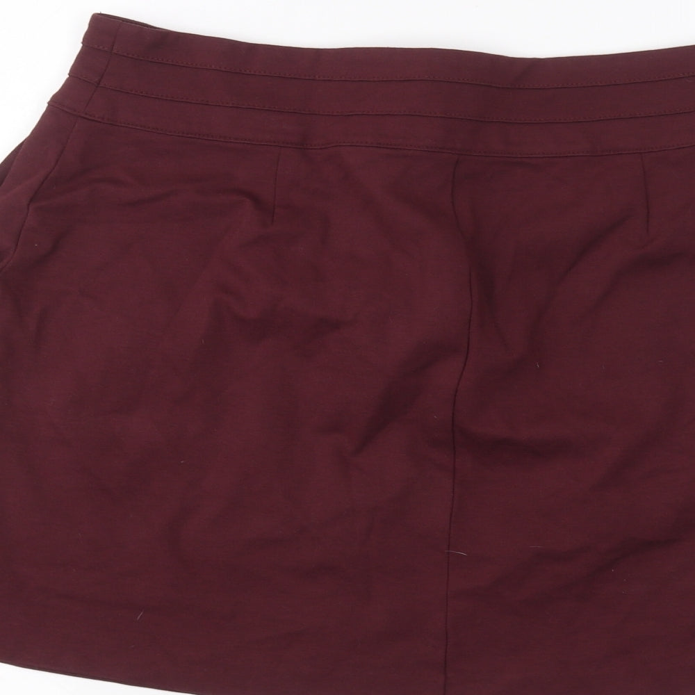 Marks and Spencer Womens Red A-Line Skirt Size 14