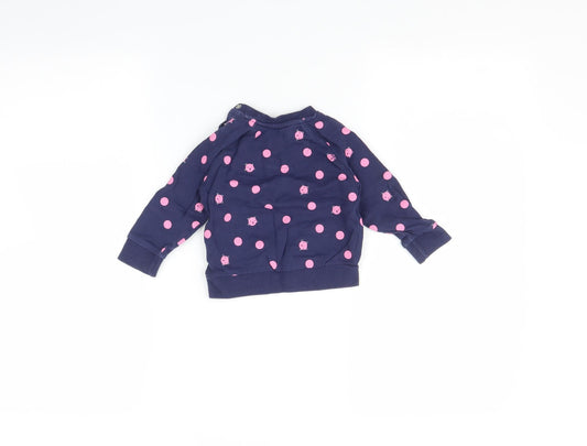 Mothercare Baby Multicoloured Polka Dot Pullover Jumper Size 9-12 Months