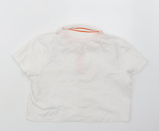 FB Sister Womens White Cropped T-Shirt Size XS