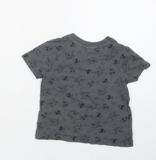 George Boys Grey Geometric Basic T-Shirt Size 12-18 Months