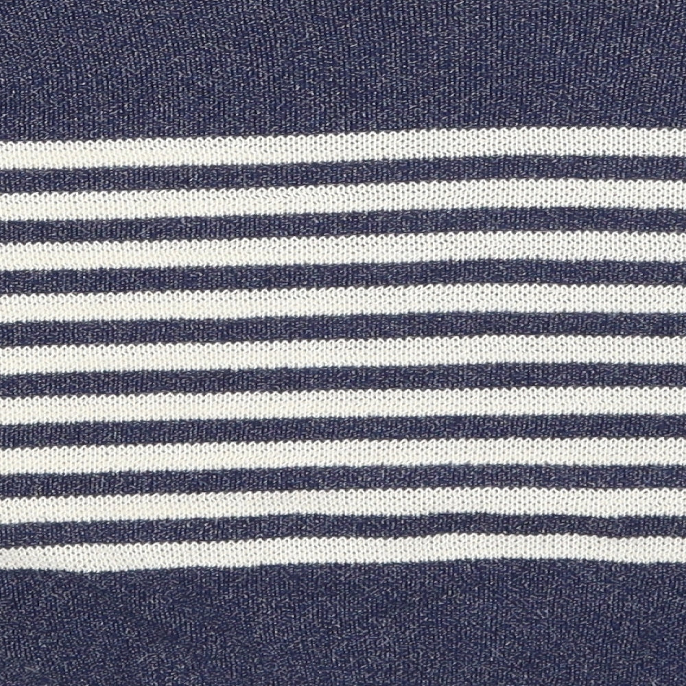 Preworn Womens Blue Striped Knit Pullover Jumper Size S
