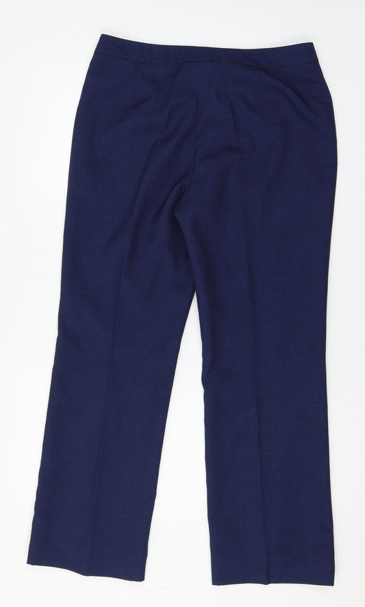 Le Suit Womens Blue Trousers Size 8 L29 in