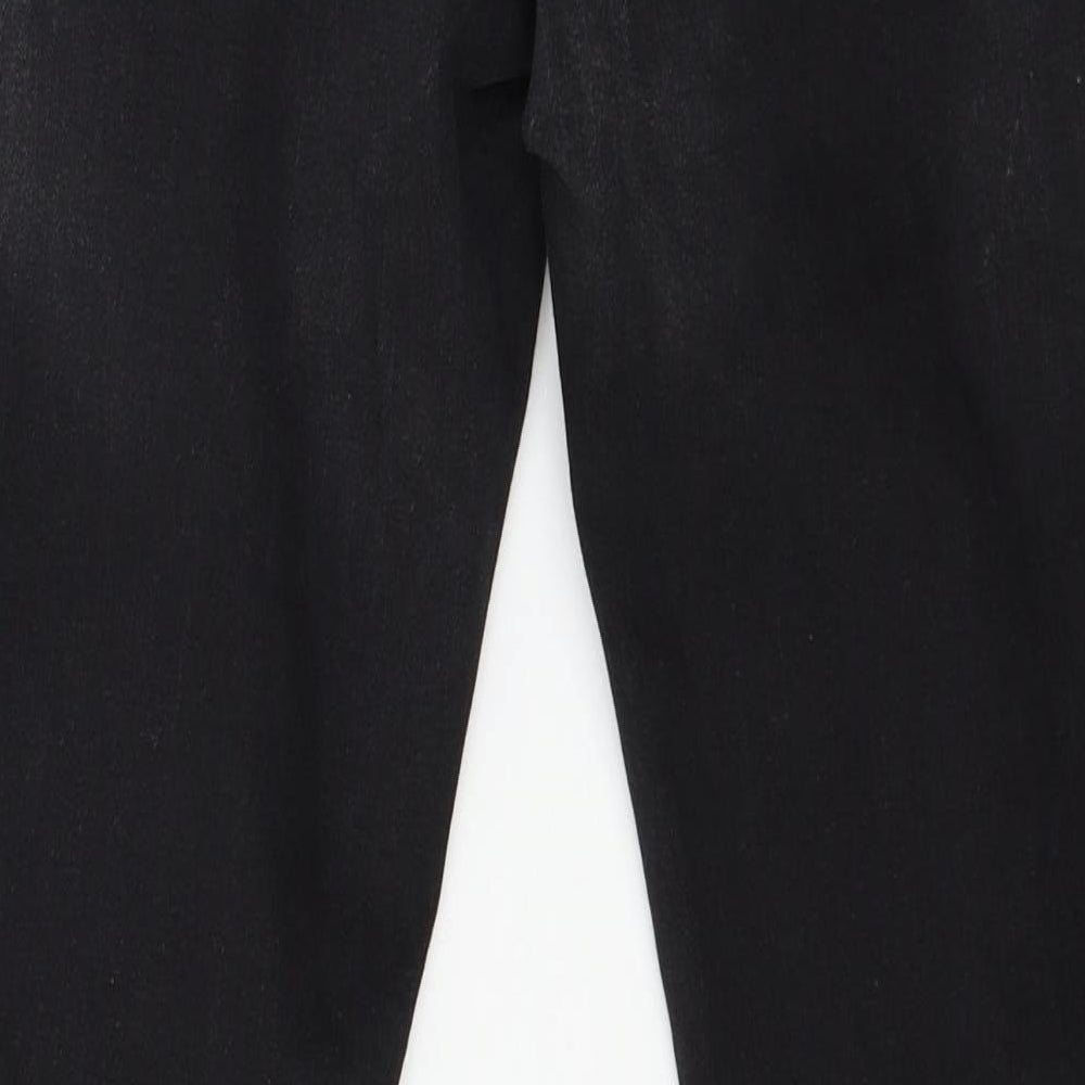 Brand and care label for Denim & Co. women’s black denim skinny jeans, size UK 8, 29-inch leg