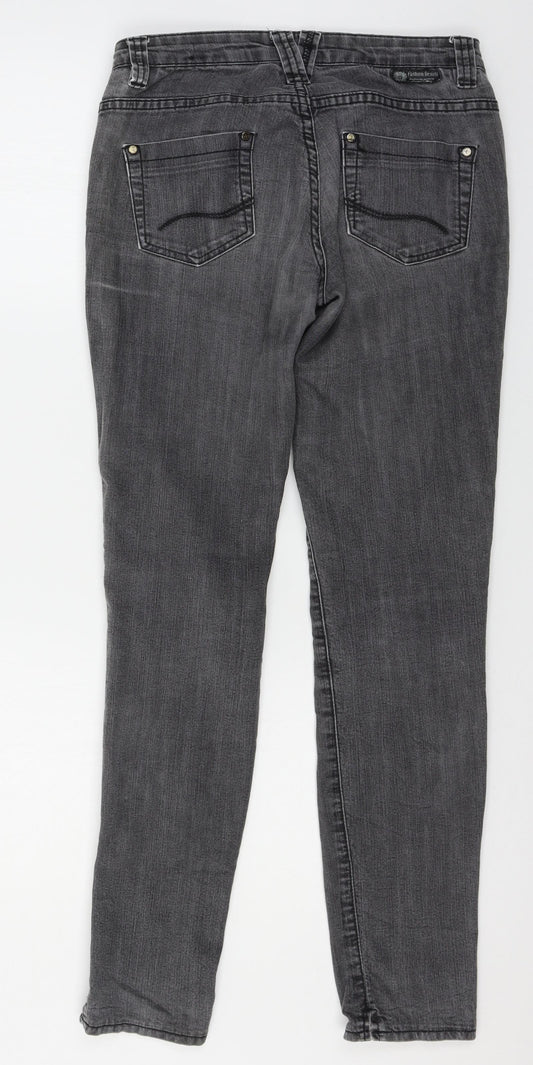 OKAY Womens Grey Denim Skinny Jeans Size 8 L29 in