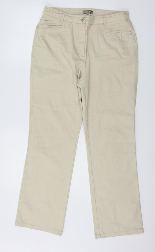 Fairfield Womens Beige Denim Trousers Size 12 L29 in