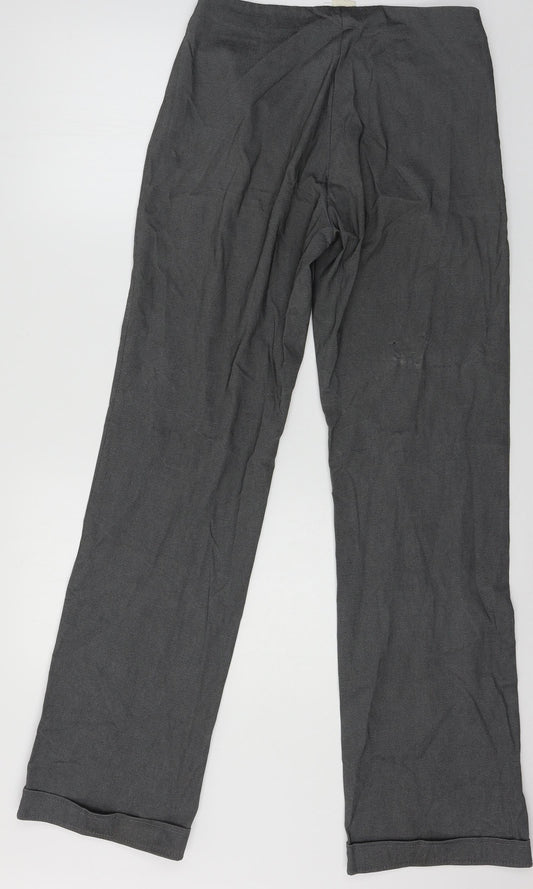 Camera Womens Grey Trousers Size 10 L32 in
