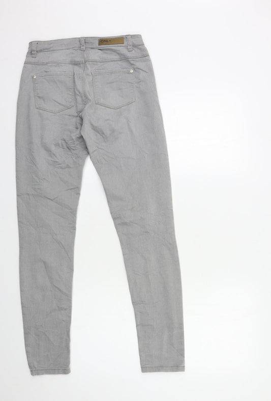 Only Womens Grey Denim Skinny Jeans Size XS L30 in