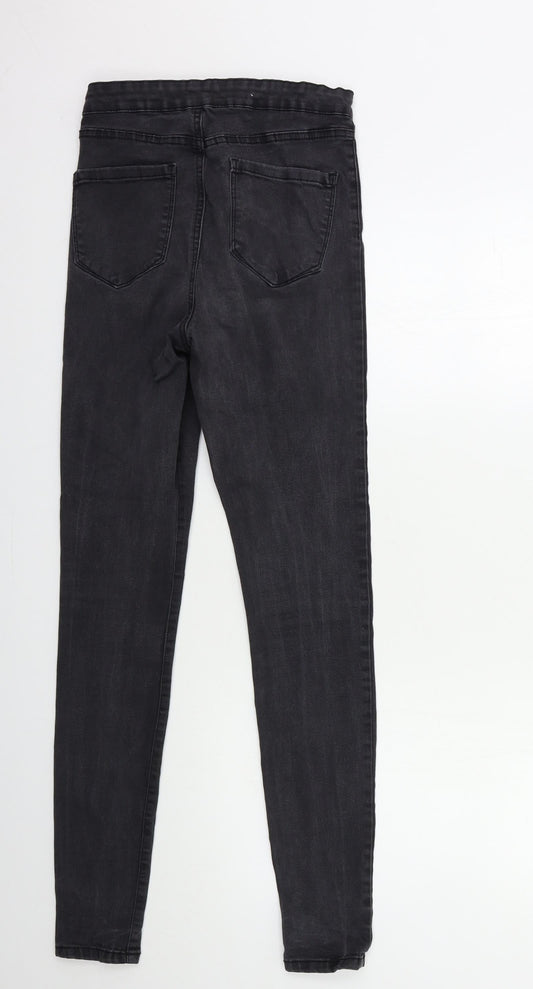 Denim & Co. Womens Grey Denim Skinny Jeans Size 12 L30 in