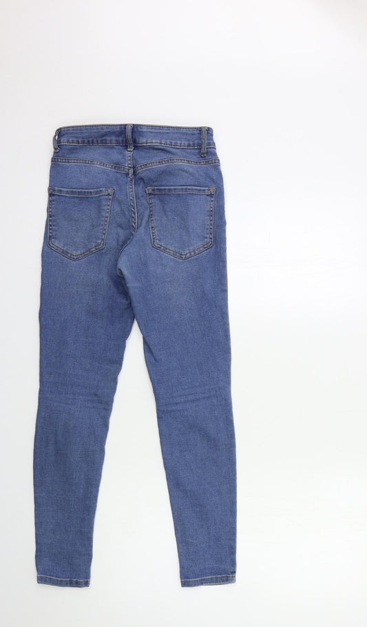 Denim & Co. Womens Blue Denim Skinny Jeans Size 8 L28 in