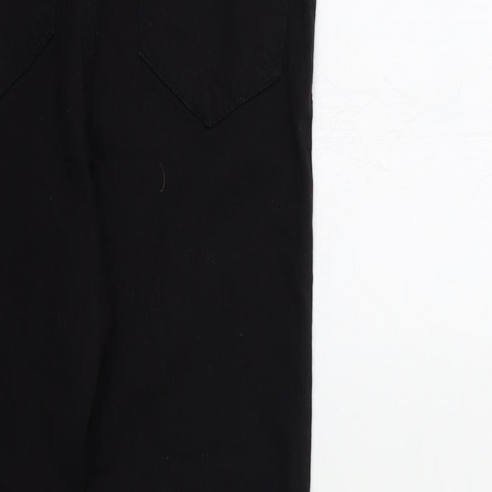 Brand and care label for Denim & Co. women’s black denim skinny jeans, size UK 6, 26-inch leg