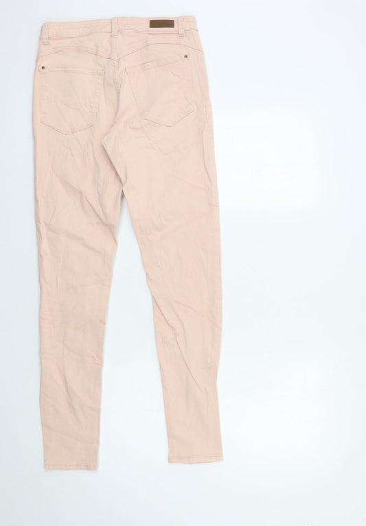 Pieces Womens Pink Denim Skinny Jeans Size M L30 in