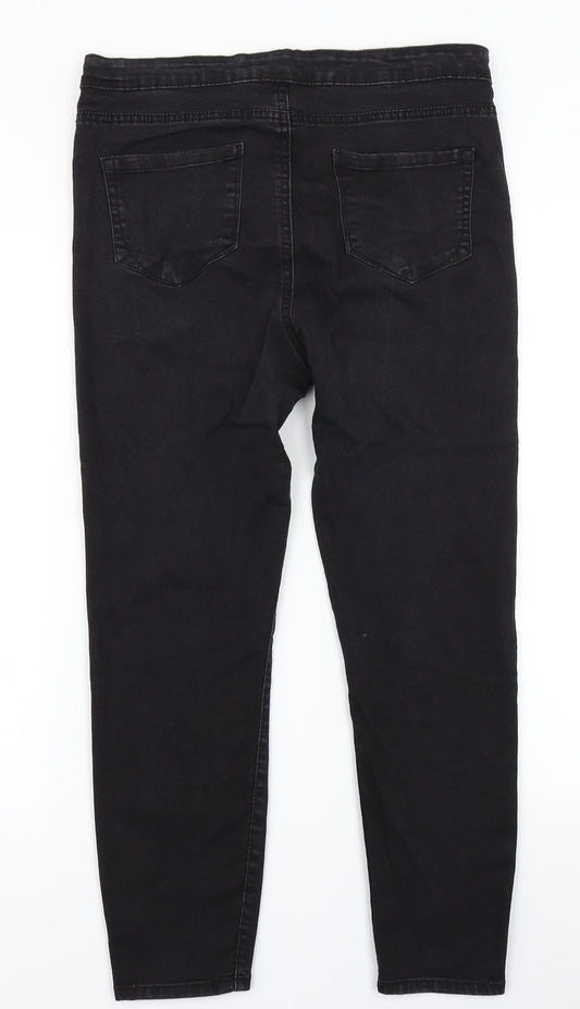 Denim Co Womens Black Denim Skinny Jeans Size 14 L24 in