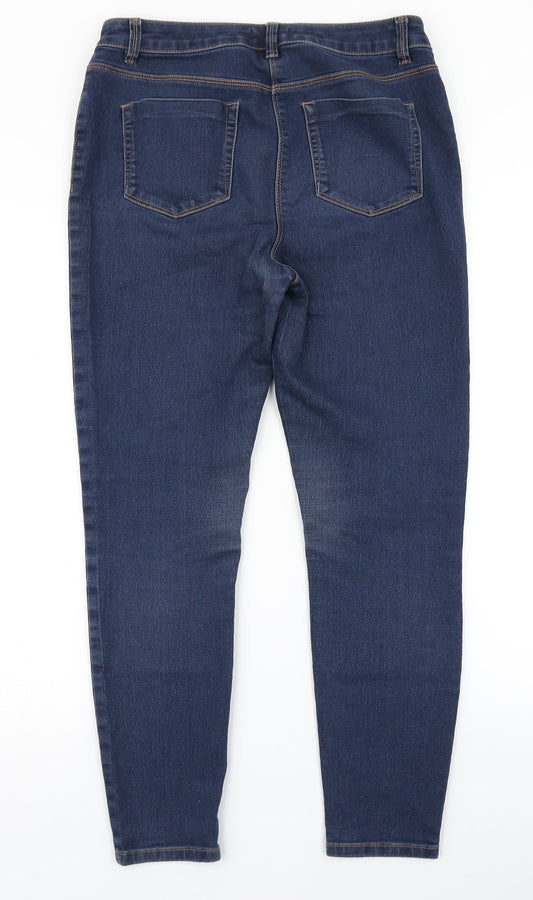 /Denim Womens Blue Denim Straight Jeans Size 12 L26 in