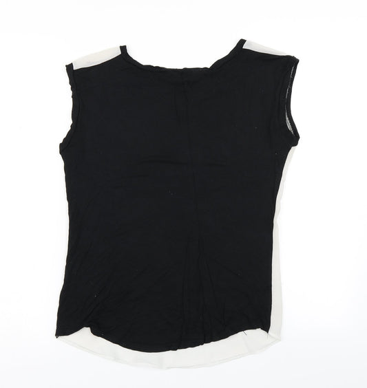 Lustre Womens Black Basic Blouse Size 8