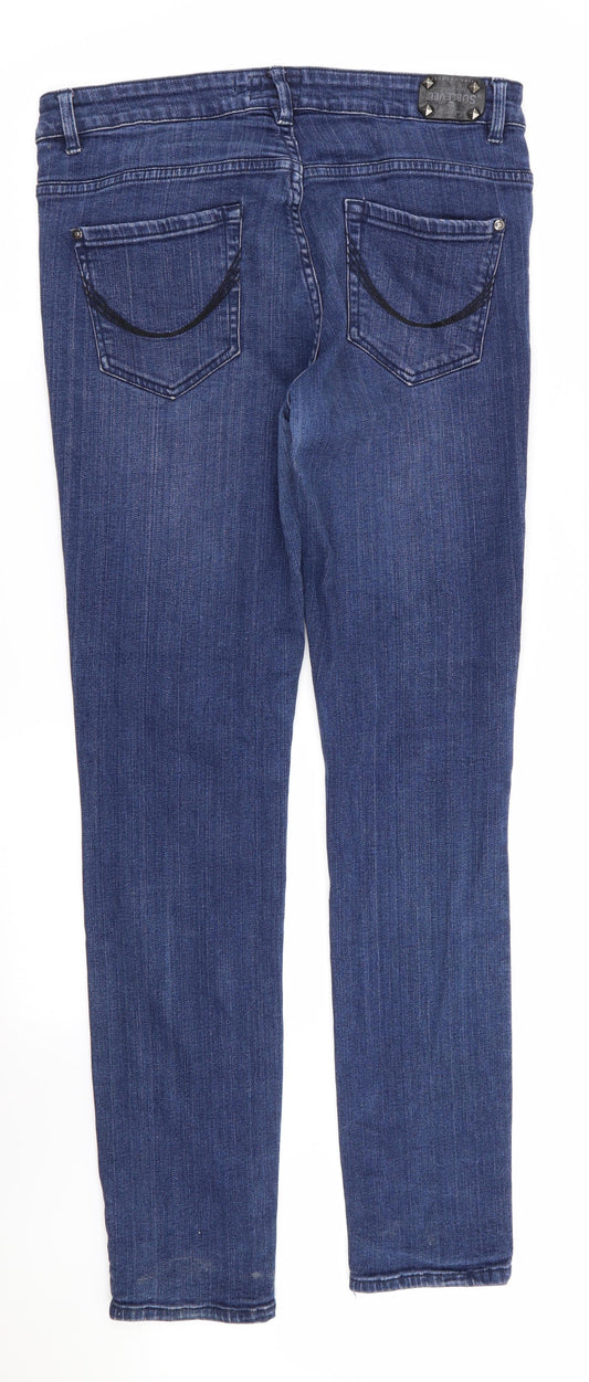 siblevel Womens Blue Skinny Jeans Size XL L32 in