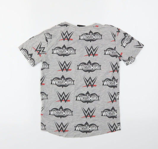 NEXT Boys Grey Geometric Basic T-Shirt Size 6 Years