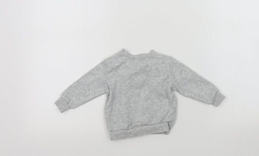 lily&dan Baby Grey Colourblock Pullover Jumper Size 3-6 Months
