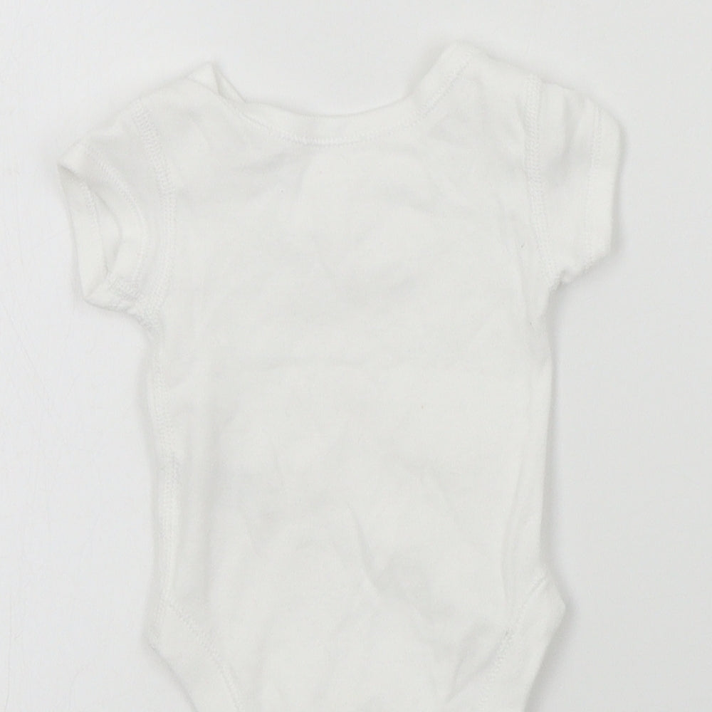 M&S Baby White Colourblock Babygrow One-Piece Size Newborn