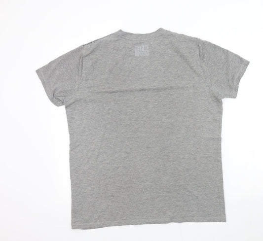Crivit Mens Grey Colourblock T-Shirt Size L