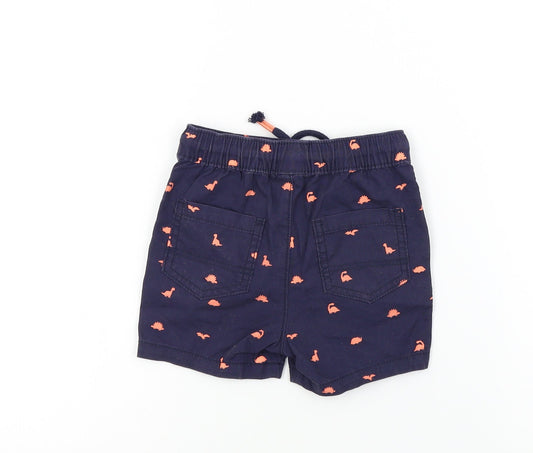 George Boys Blue Geometric Cropped Trousers Size 12-18 Months