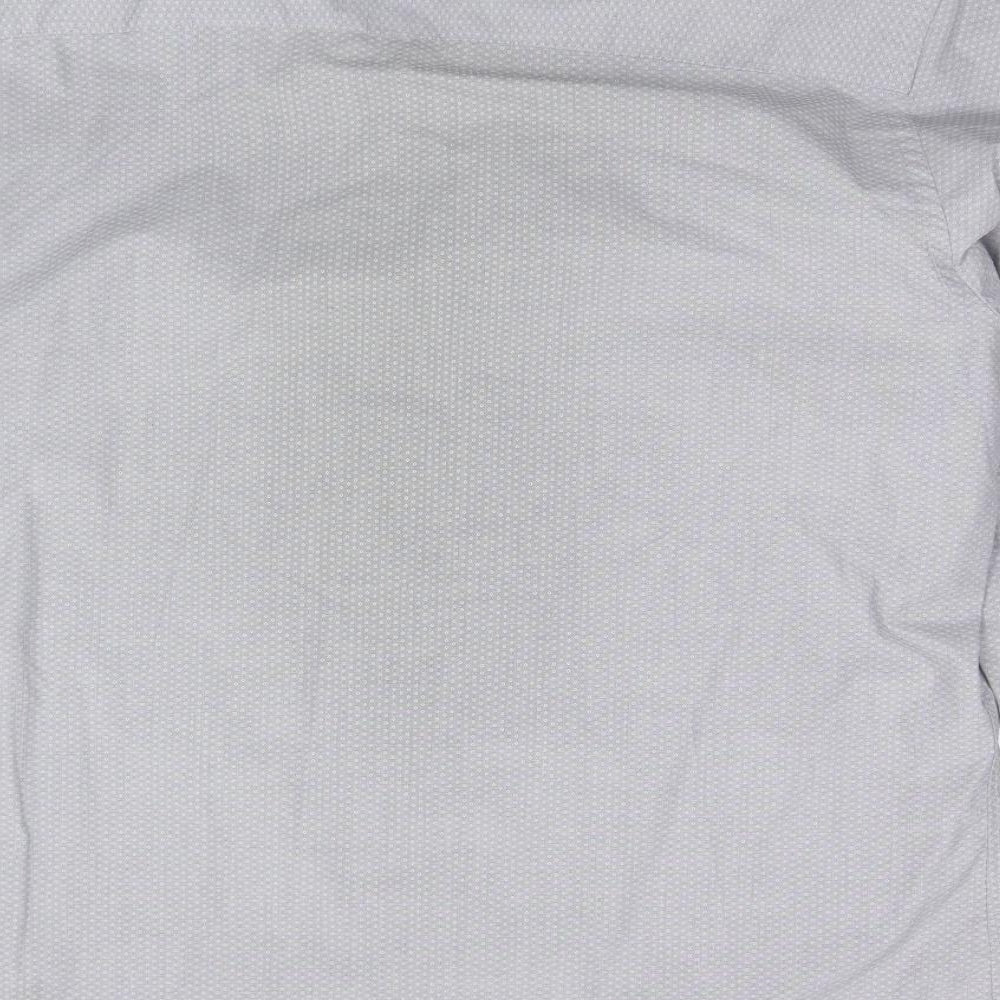 T&W Mens Grey Button-Up Size 16.5