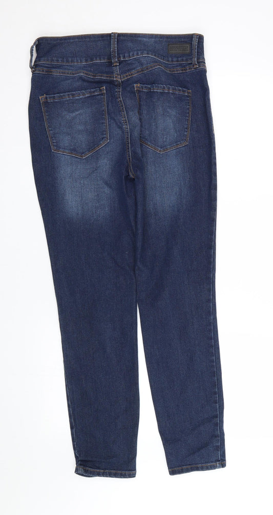 Sound/Stlye Womens Blue Denim Skinny Jeans Size 12 L27 in
