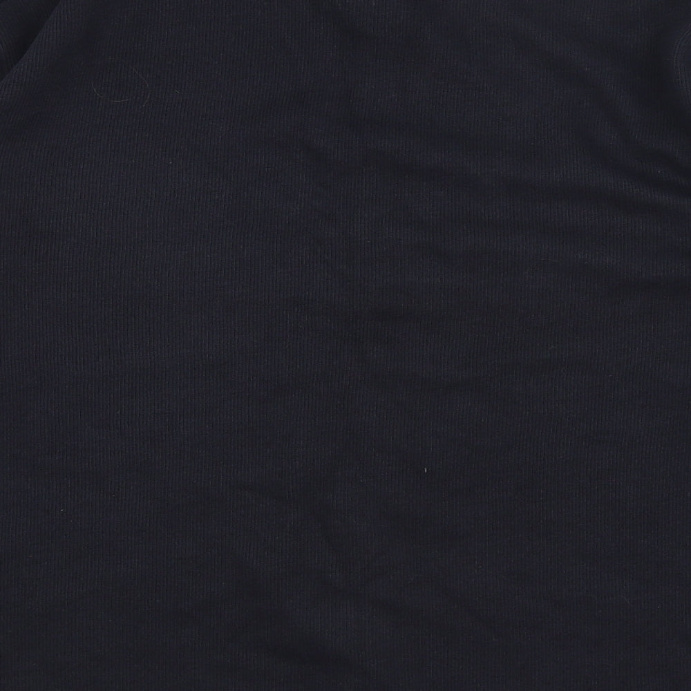 Brand and care label for Fraser men’s blue jumper, size L