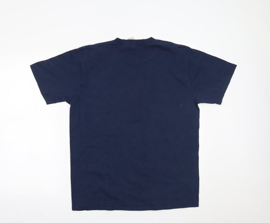 Gildan Mens Blue T-Shirt Size L