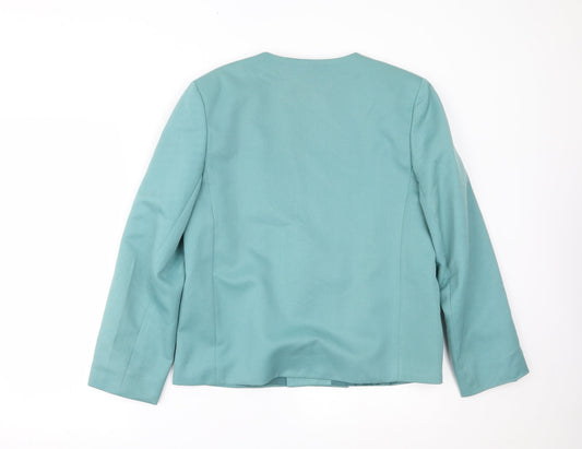 Preworn Womens Blue Jacket Blazer Size 14