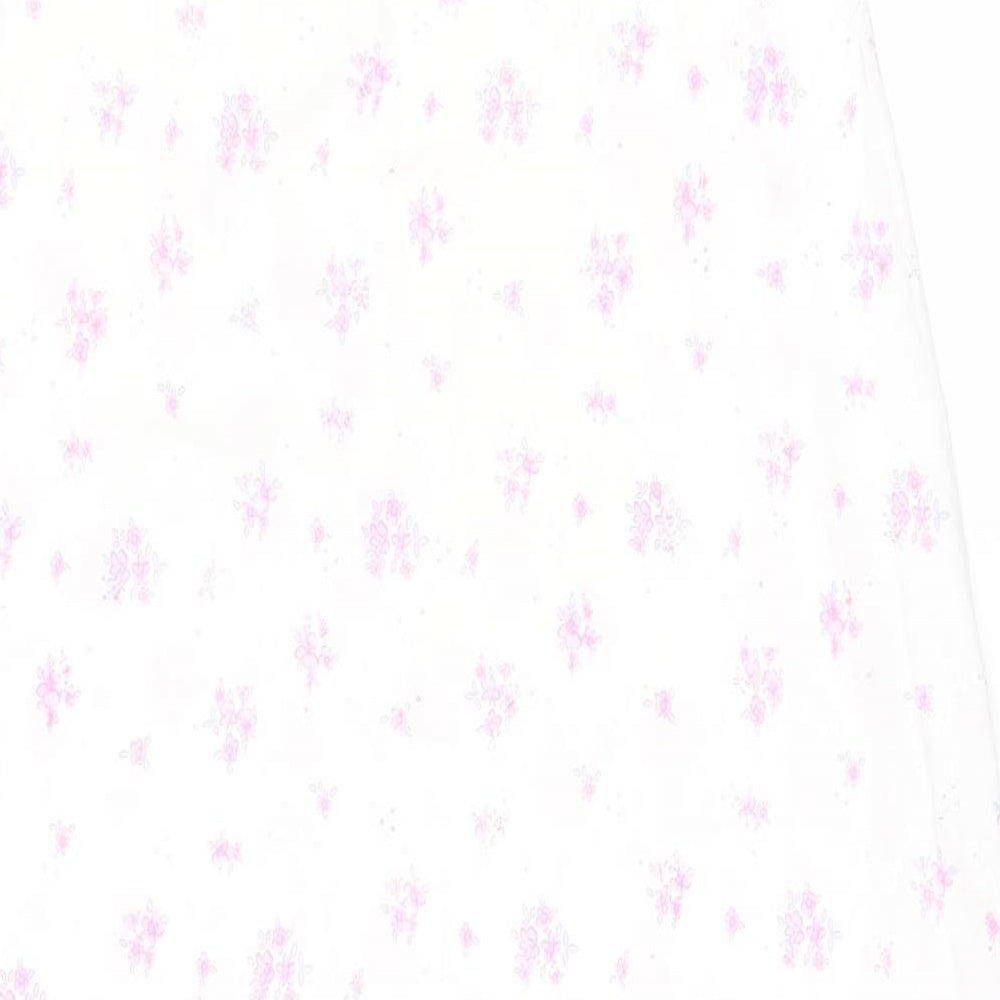 Marks and Spencer Womens White Floral Top Dress Size 14