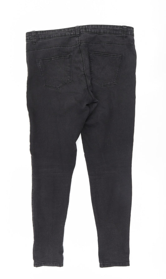 Denim and co Womens Black Skinny Jeans Size 12 L28.5 in