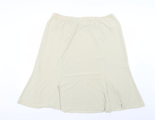 baguar Womens Beige Flare Skirt Size S