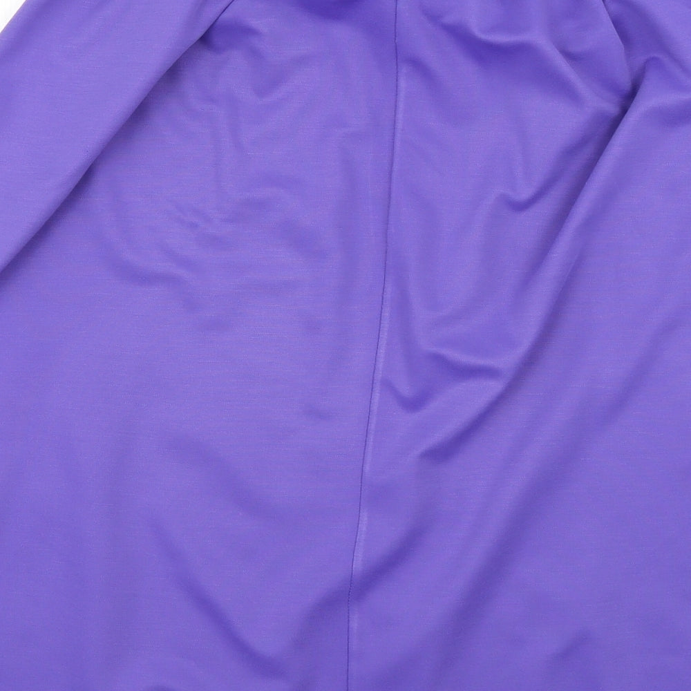 Preworn Womens Purple Flare Skirt