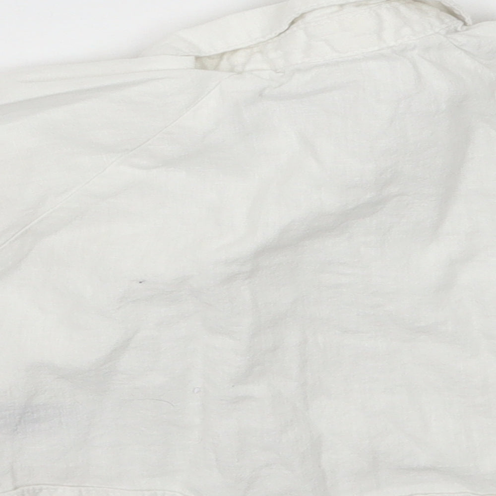 Marks and Spencer Boys White Basic Button-Up Size 6-9 Months