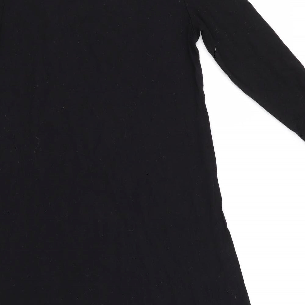 Brand and care label for Atmosphere women’s black a-line, size UK 4