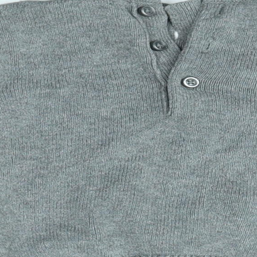Brand and care label for Matalan Baby Grey jumper, size 3-6, Months
