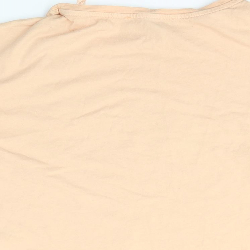 Primark Womens Orange Cropped T-Shirt Size 4