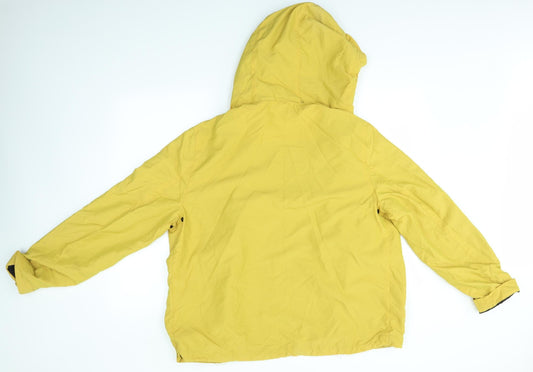 H&M Womens Yellow Overcoat Coat Size M