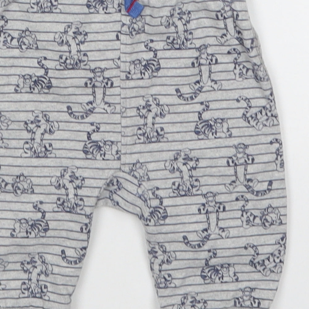 George Baby Grey Striped Sweatpants Trousers Size 0-3 Months - Winnie the Pooh