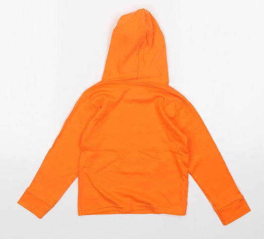 Preworn Boys Orange Pullover Hoodie Size 2-3 Years