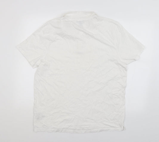 New Look Mens White Polo Size XL