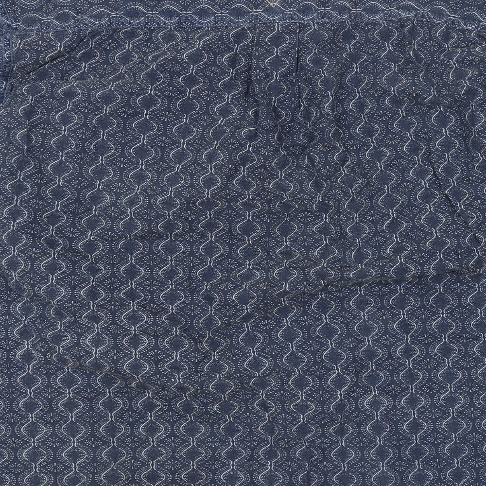 Preworn Mens Blue Argyle/Diamond Button-Up Size L