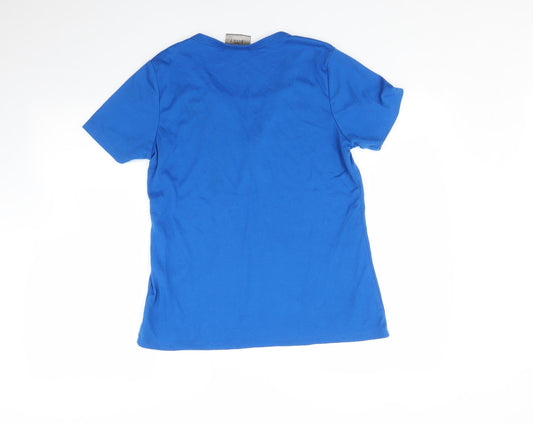 Ella J Womens Blue Basic T-Shirt Size M