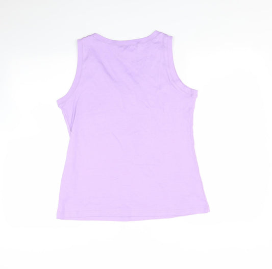 Ella j Womens Purple Basic T-Shirt Size M
