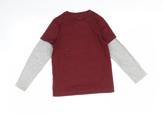 F&F Boys Red Basic T-Shirt Size 7-8 Years