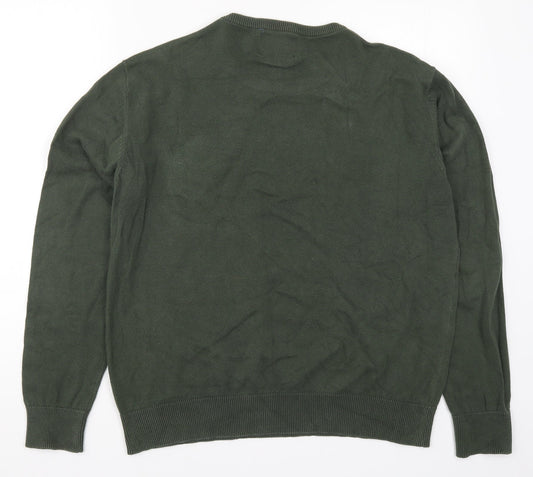 Twister Gorilla Mens Green Knit Pullover Jumper Size L