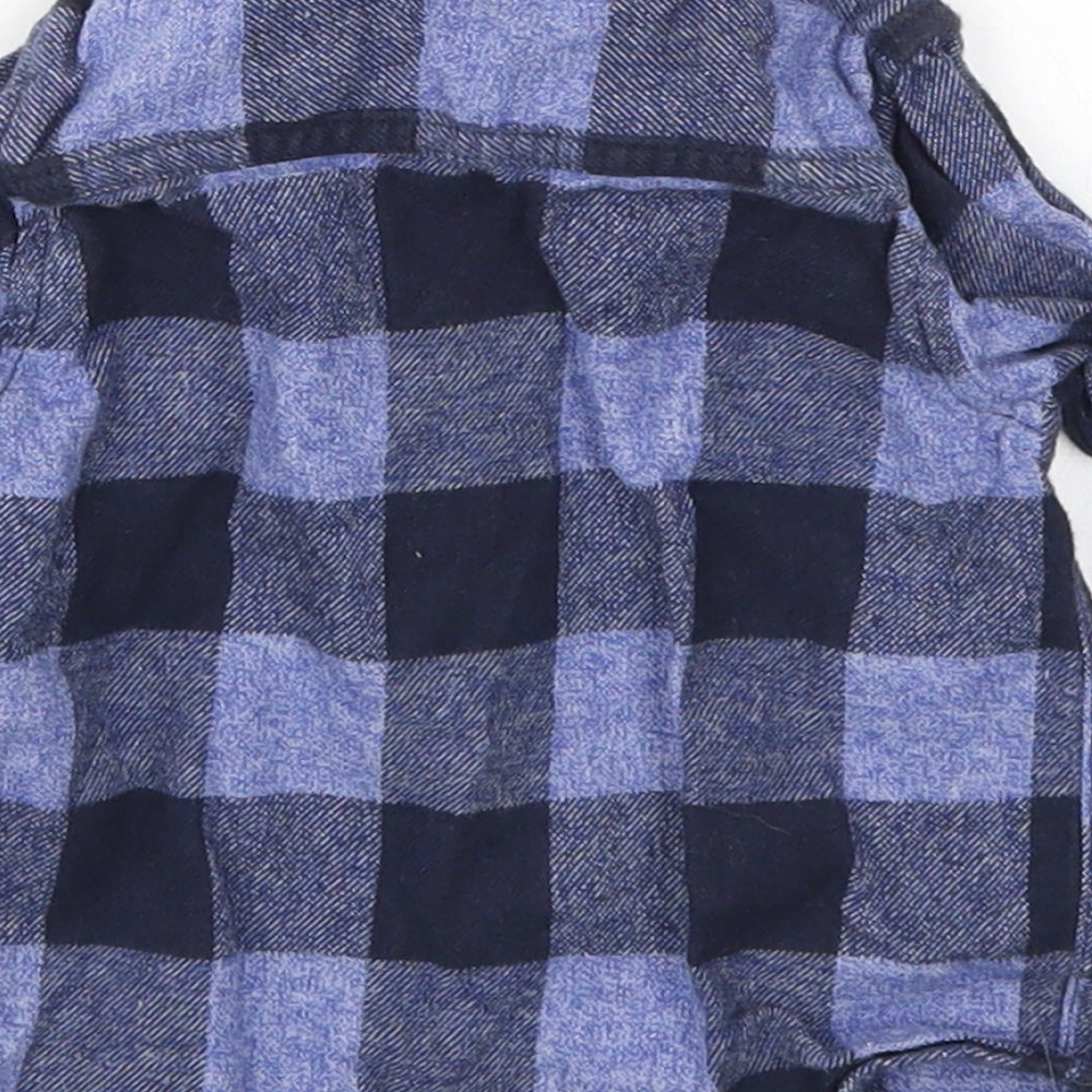 F&F Boys Blue Check Basic Button-Up Size 9-12 Months