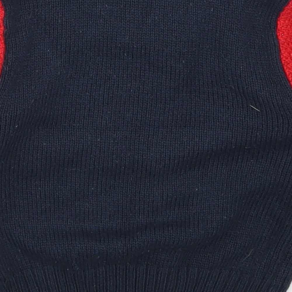 George Boys Blue Knit Pullover Jumper Size 9-12 Months - Santa